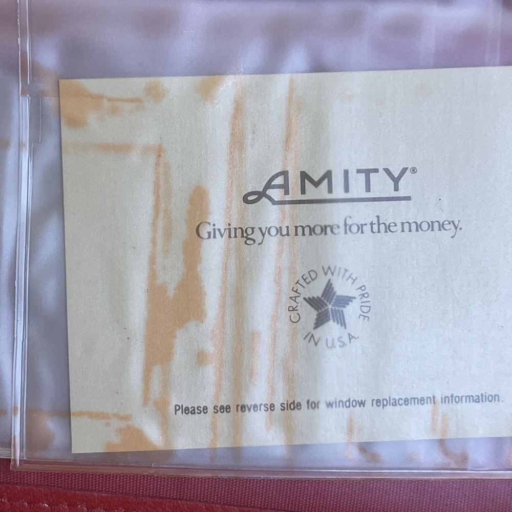 Vintage‎ Amity Women's Red Leather Trim Clutch Wallet Checkbook Holder ID Cards - Picture 8 of 14